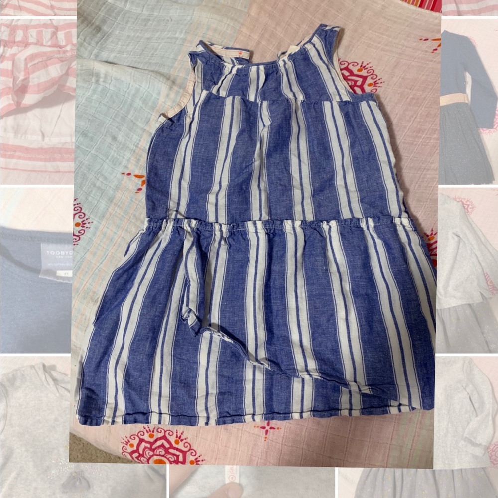 White and blue jumpsuit 4T